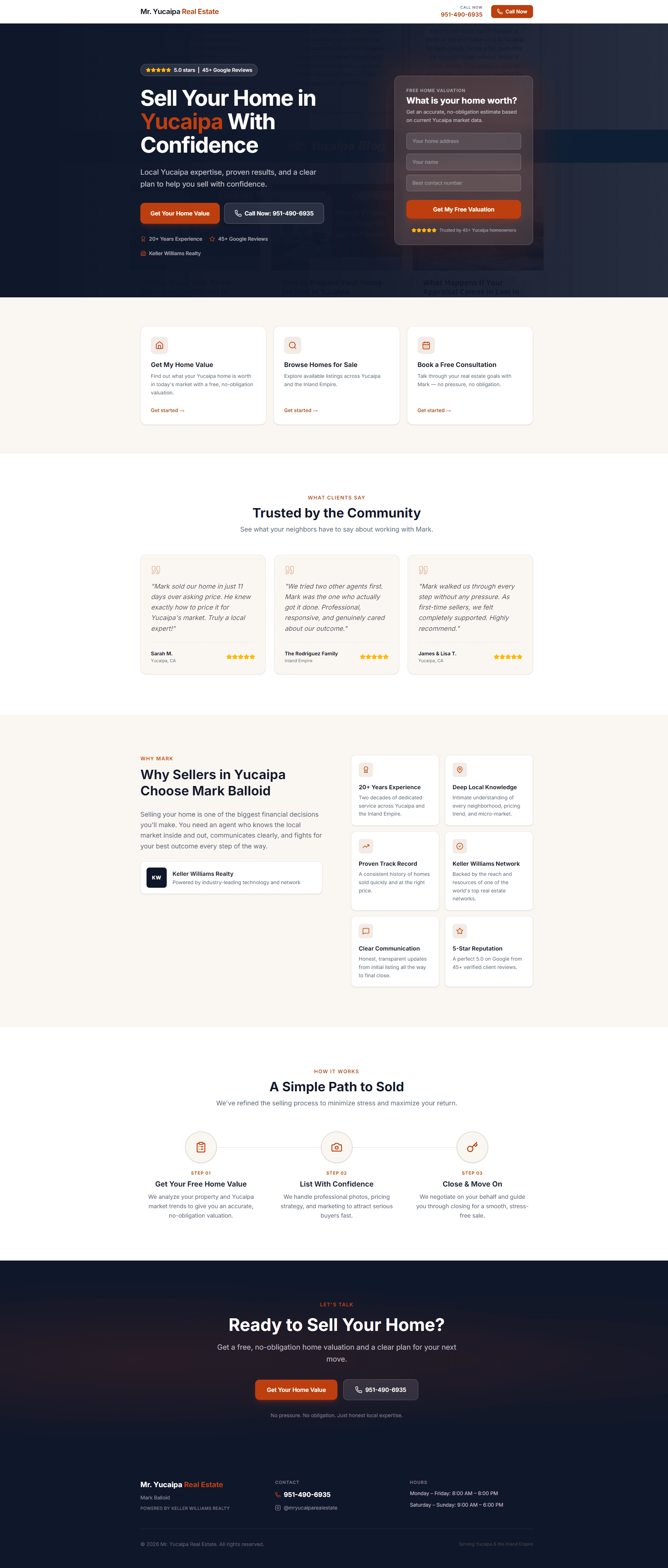 Mr. Yucaipa Real Estate website preview