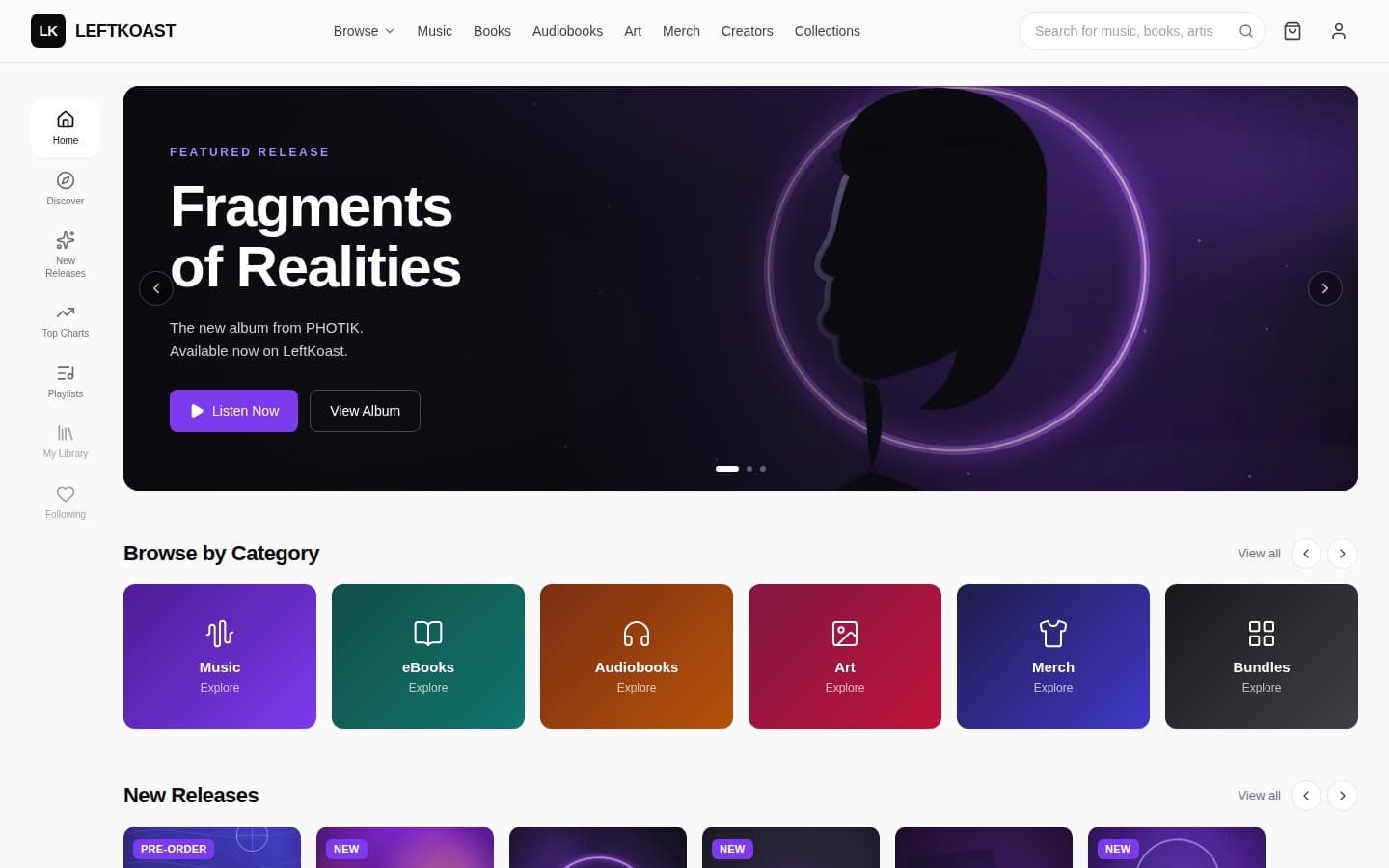 LeftKoast website preview